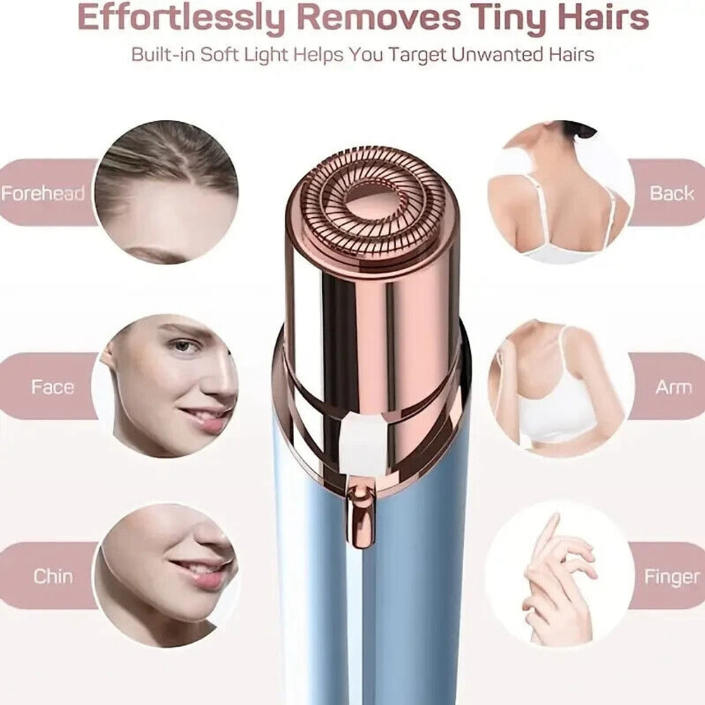 Painless Facial Hair Remover for Women, USB Rechargeable in Rose Gold - Picture 4 of 8